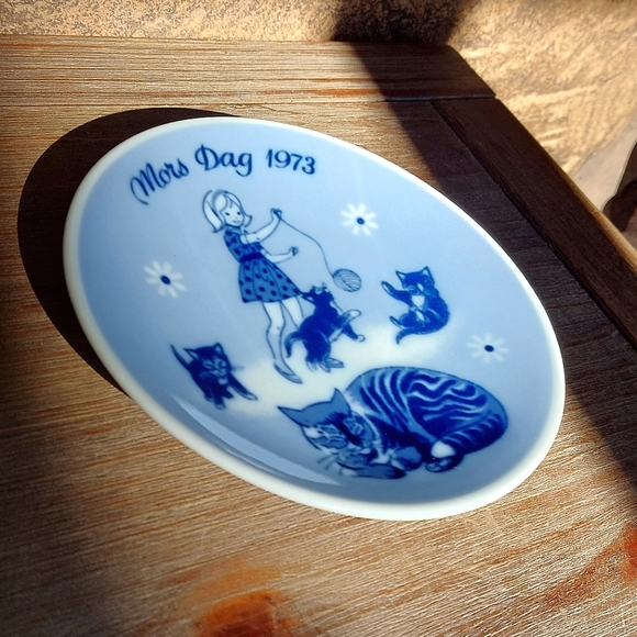 1973 Porsgrund Mors Dag Mother's Day Plate Norway - Picture 3 of 5